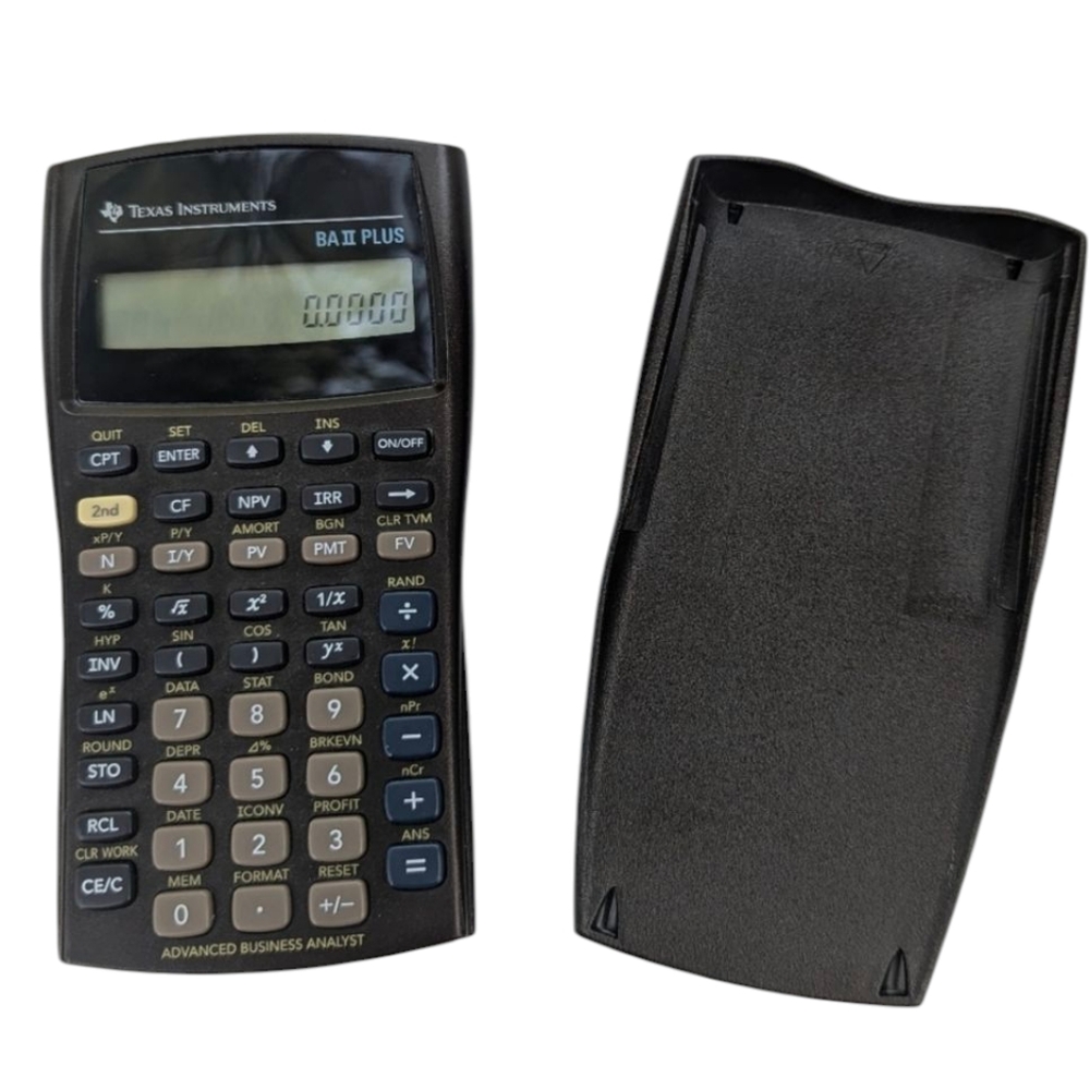 Texas Instruments BA II Plus Financial Calculator With Cover
